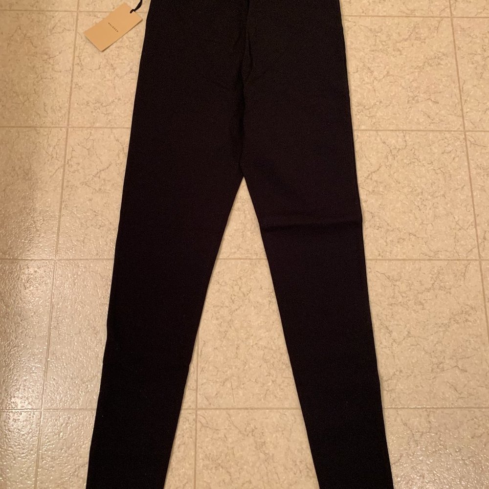 NWT Nordstrom Halogen Womens Black Rayon Seamed Ponte Knit Leggings XS